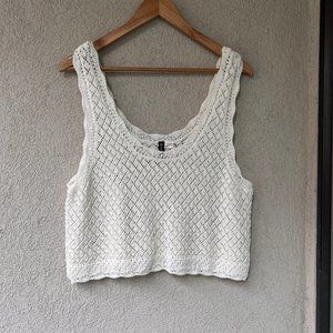 H&M Divided Pointelle-knit Tank Top